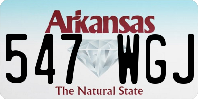 AR license plate 547WGJ
