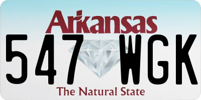 AR license plate 547WGK