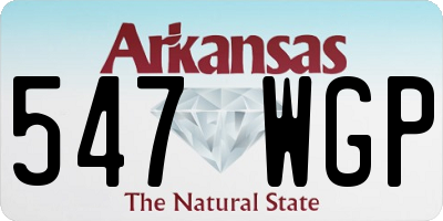 AR license plate 547WGP