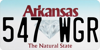 AR license plate 547WGR