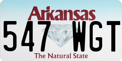 AR license plate 547WGT