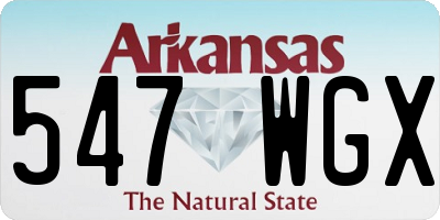 AR license plate 547WGX