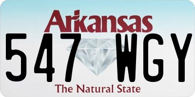 AR license plate 547WGY
