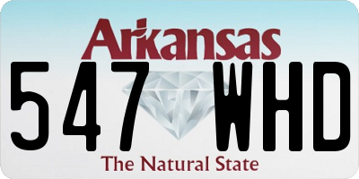 AR license plate 547WHD