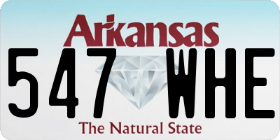 AR license plate 547WHE