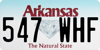 AR license plate 547WHF