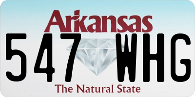 AR license plate 547WHG
