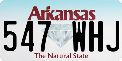 AR license plate 547WHJ
