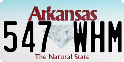 AR license plate 547WHM