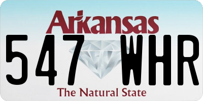 AR license plate 547WHR