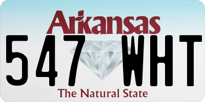 AR license plate 547WHT