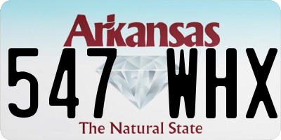 AR license plate 547WHX