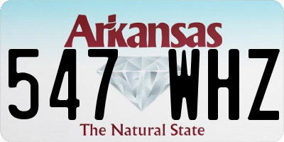 AR license plate 547WHZ