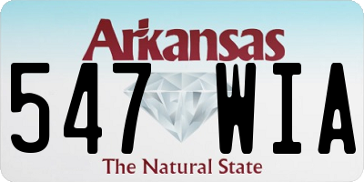 AR license plate 547WIA