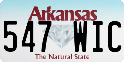 AR license plate 547WIC