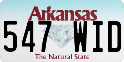 AR license plate 547WID
