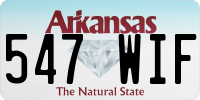 AR license plate 547WIF