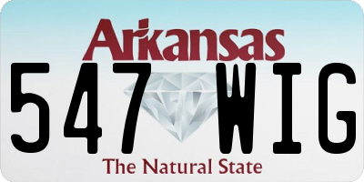 AR license plate 547WIG