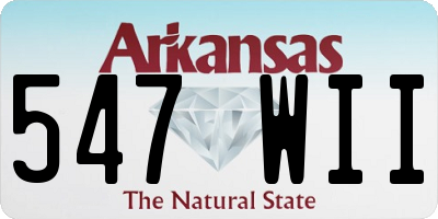 AR license plate 547WII