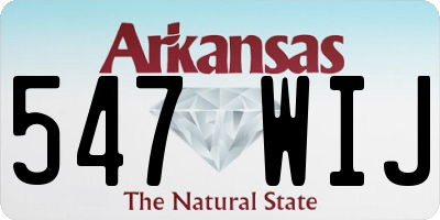 AR license plate 547WIJ