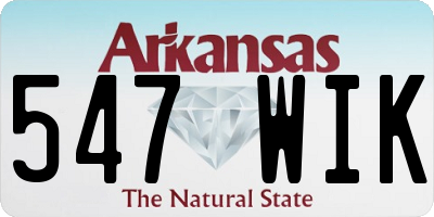 AR license plate 547WIK