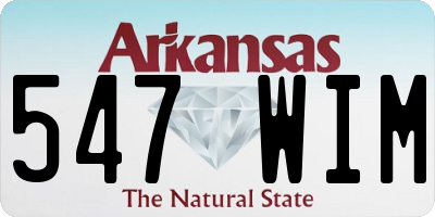 AR license plate 547WIM