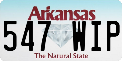 AR license plate 547WIP