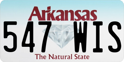 AR license plate 547WIS
