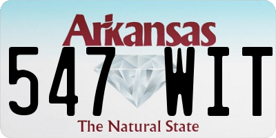 AR license plate 547WIT