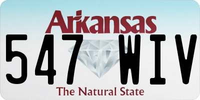 AR license plate 547WIV