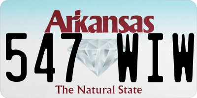 AR license plate 547WIW