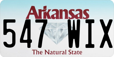 AR license plate 547WIX