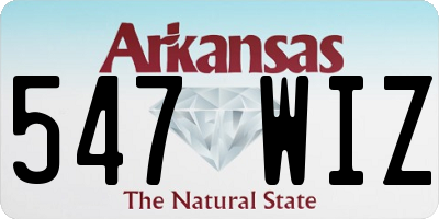 AR license plate 547WIZ