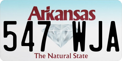 AR license plate 547WJA