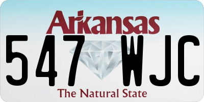 AR license plate 547WJC