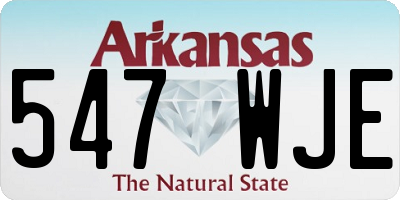 AR license plate 547WJE