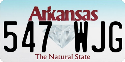 AR license plate 547WJG