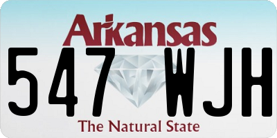 AR license plate 547WJH