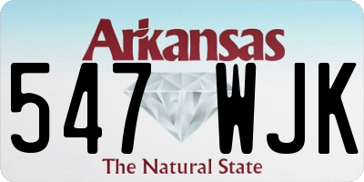 AR license plate 547WJK