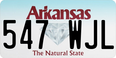 AR license plate 547WJL