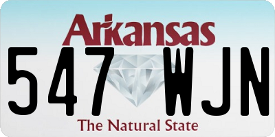 AR license plate 547WJN