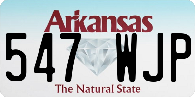 AR license plate 547WJP