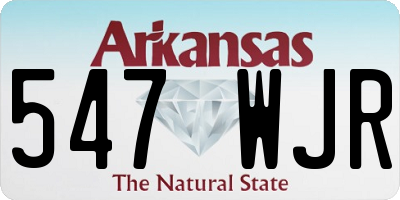 AR license plate 547WJR