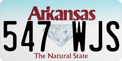 AR license plate 547WJS