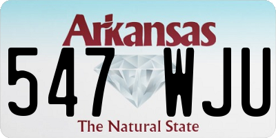 AR license plate 547WJU