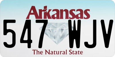 AR license plate 547WJV