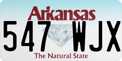 AR license plate 547WJX