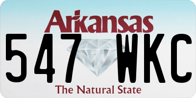 AR license plate 547WKC