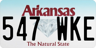 AR license plate 547WKE