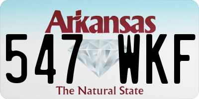 AR license plate 547WKF